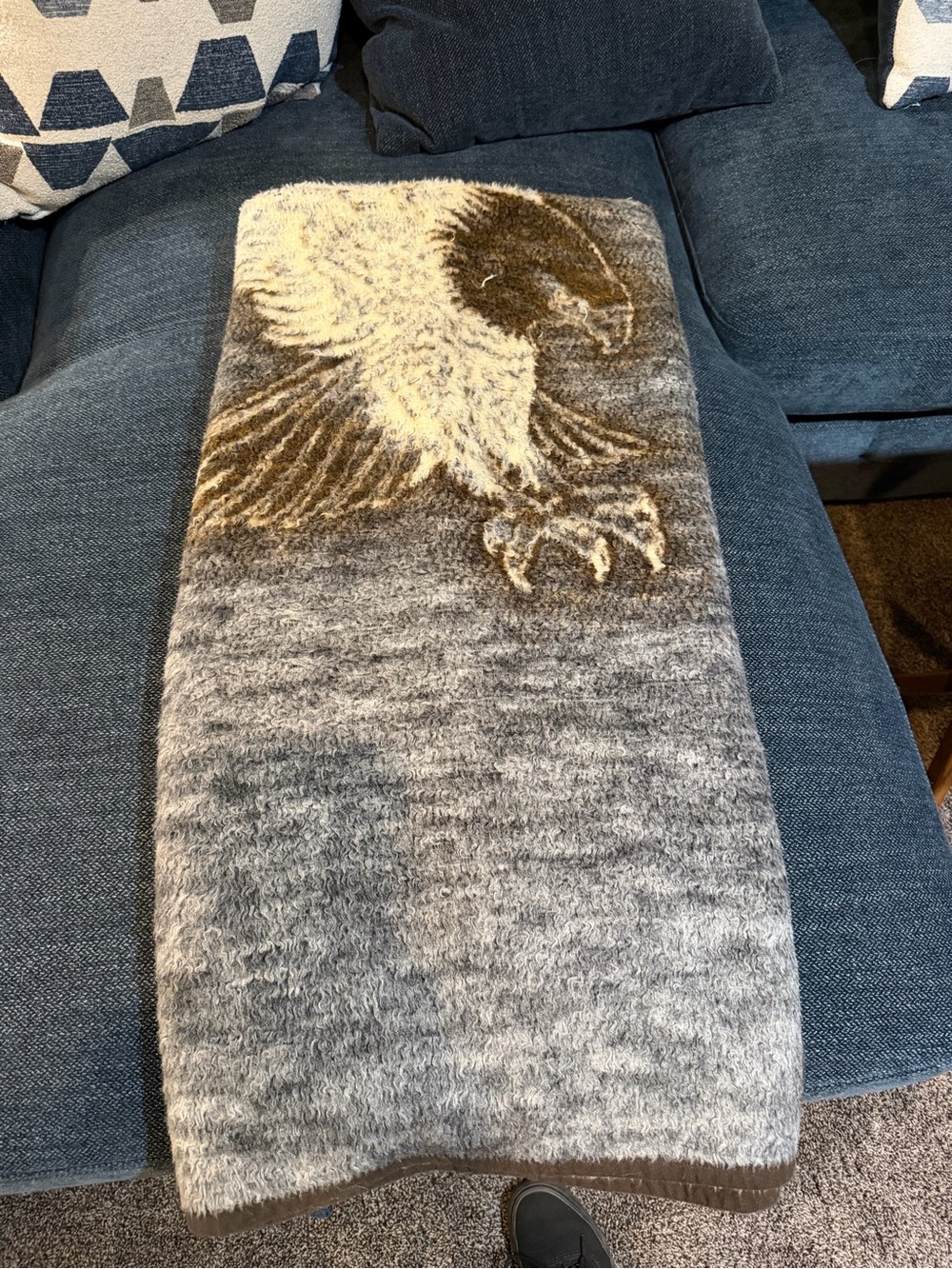 Eagle Motif Throw Blanket